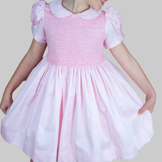 Hand smocked BONNIE dress pink ONE LEFT!