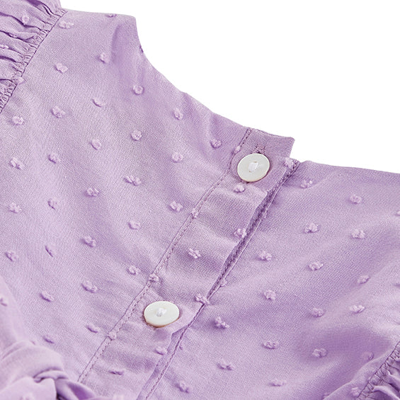 Lilac Plumeti Frill Dress