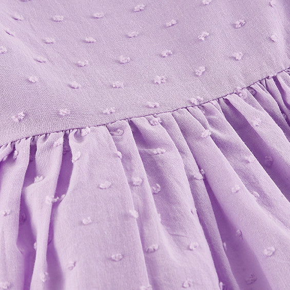 Lilac Plumeti Frill Dress