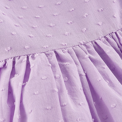 Lilac Plumeti Frill Dress