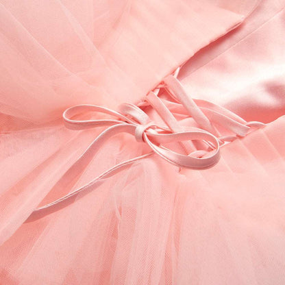 Layered tulle occasion dress pink