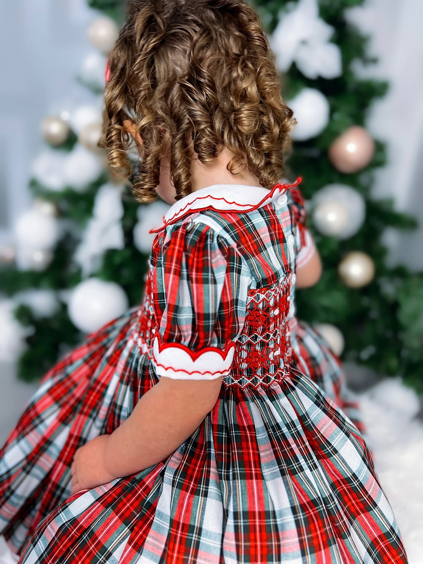 Hand smocked CAMERON dress and hairband