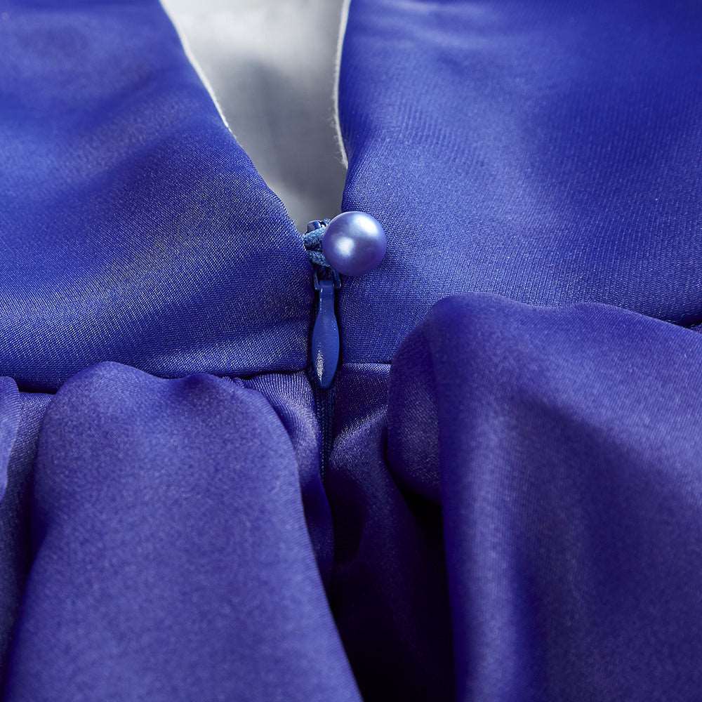 Sapphire blue tulle volume dress