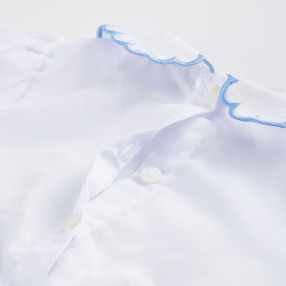 Boy's Hand Smocked lemon and blue Set ONE LEFT!