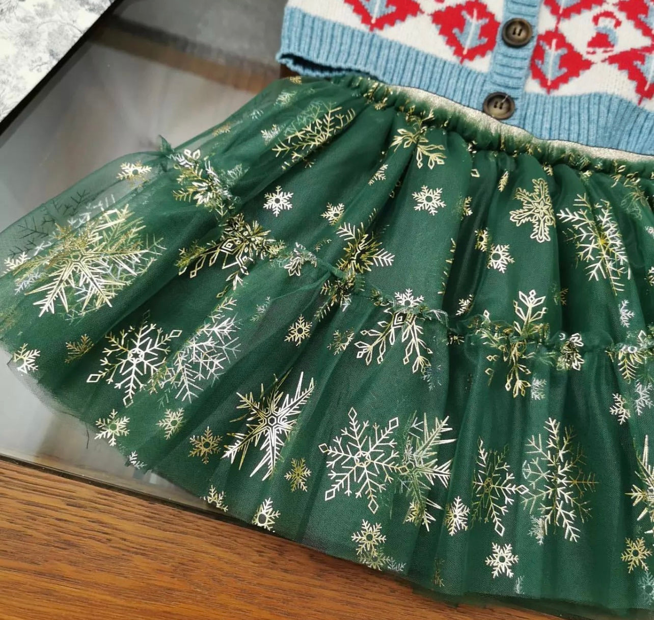 Knitted cardigan and tutu set