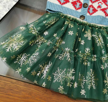 Knitted cardigan and tutu set