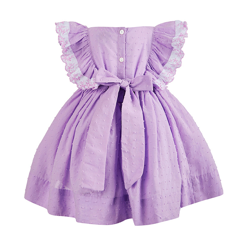 Lilac Plumeti Frill Dress