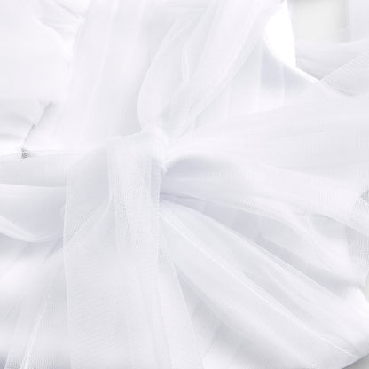 Layered tulle occasion dress white