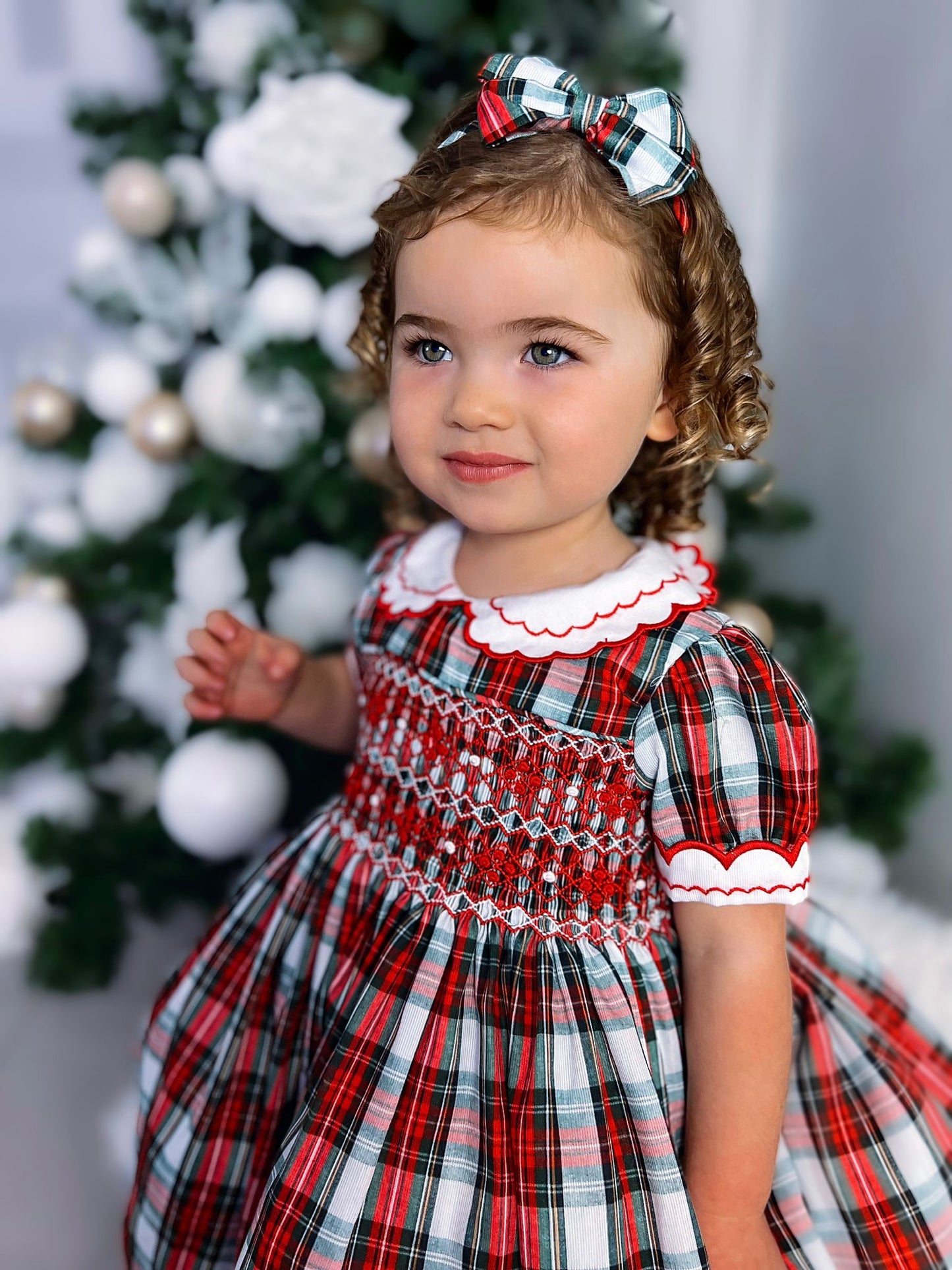 Hand smocked CAMERON dress and hairband