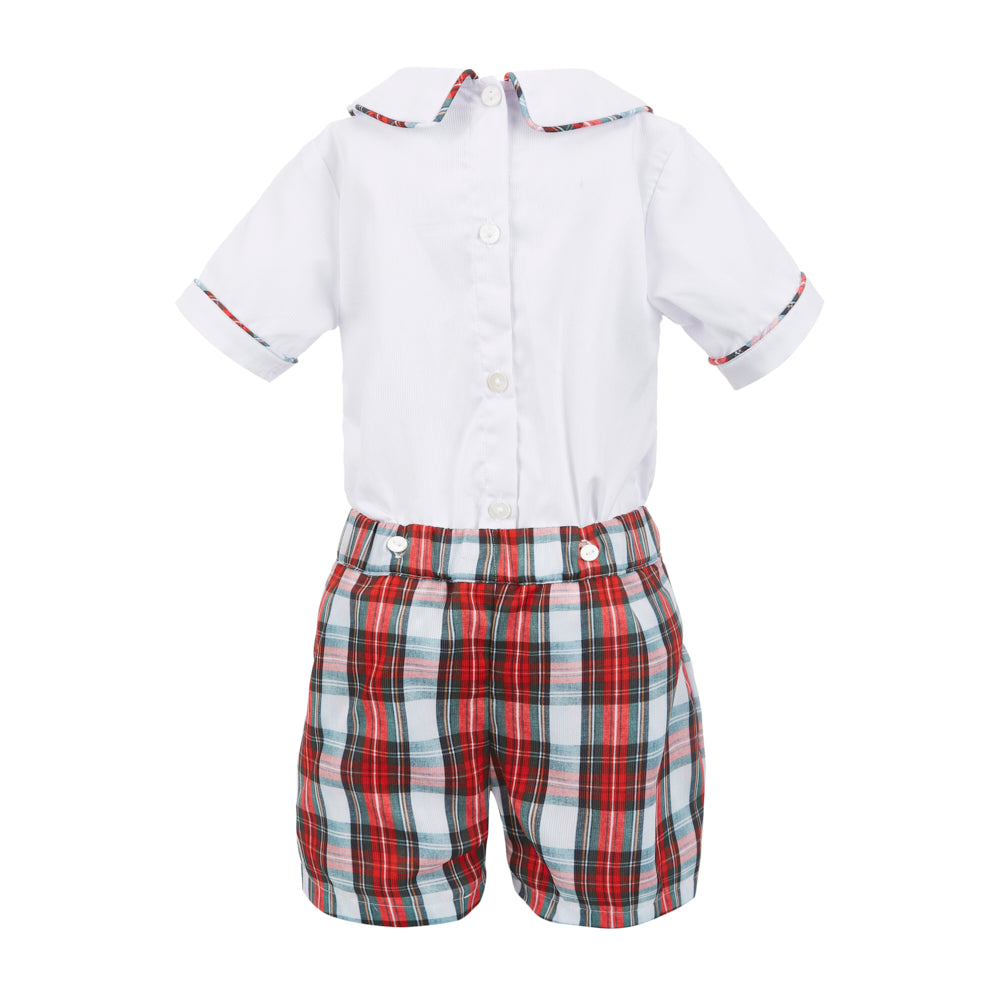 Boy's Hand Smocked tartan set