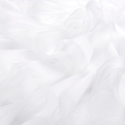 Layered tulle occasion dress white