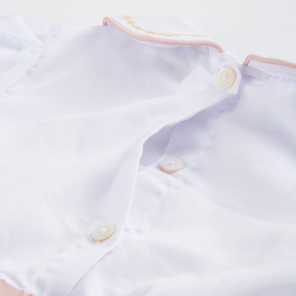 Boy's Hand Smocked rose gold Set